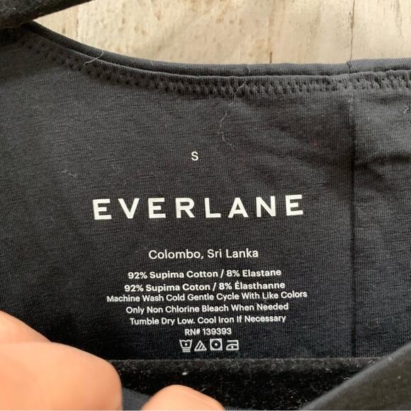 NWT Everlane The Short Sleeve Crew Neck Black Brief Bodysuit - Picture 4 of 6